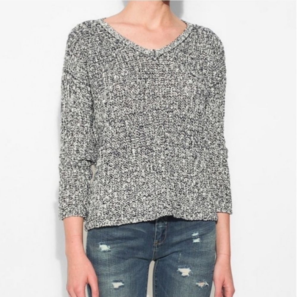 BB Dakota Marled Shia V Neck Slouch Sweater